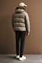 Josep Men's Removable Fur Hooded Goose down Inflatable Coat Toprak - 6