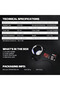 MH89 Wired Gaming Headset, 40mm Drivers, Noise-Canceling Mic, Lightweight Design, Black - 7
