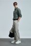 Pitaya Men's Linen Shirt Comfort Fit Khaki