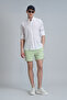 Striped Men's Swim Shorts Green - 5