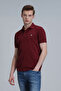 Laon Smart Men's Polo T-Shirt Slim Fit Claret Red - 5