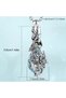 1PCS Animal Crystal Urn Necklace For Ashes Butterfly Cremation Necklace Teardrop Urn Holder Necklace - 5