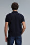 Men's Laon Polo Neck Navy Blue T-Shirt 111040164 - 6