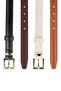 Women's Thin Square Gold Buckle Belt - Basic Trouser Skirt Belt - 6