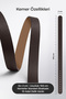 Special Gold Buckle Bitter Brown Women's Belt, Trouser Belt, Shirt Belt, Coat Belt, Dress Belt - 4