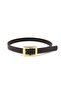 Women's Gold Rectangular Buckle Belt Casual Trouser Dress Belt - 2