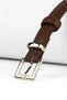 Women's Thin Square Gold Buckle Belt - Basic Trouser Skirt Belt - 4