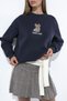 Embroidered Round Neck Sweatshirt - 5