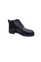 Men's Boots with Laces and Zipper Printed Leather Black - 5