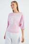 New York Printed Bat Sleeve Blouse - 3