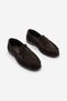 Women's Genuine Leather Oval Toe Moccasin Stitched Drawstring Loafer Casual Shoes Lefora Brown Suede - 5