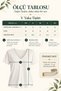V-Neck Linen Ecru T-Shirt - 8