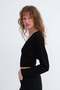 V-Neck Long Sleeve Blouse B1032 - 4