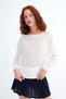 Elastic Sleeve Chiffon Blouse B18340 - 5