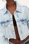 Tasseled Crop Denim Jacket C5017-L6 - 2