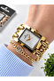 Chain-Patterned Legendary Model Steel Strap 30 Mt Water-Resistant Women's Wrist Watch Bracelet