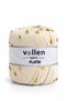 Platinum Sequin Knitting Yarn, Shiny Glitter Crochet and Needle Compatible Wool, Cream