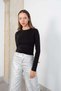 Crew Neck Basic Blouse B15385-W8 - 3