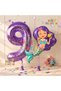 Mermaid 9th Birthday Balloon and Purple Number Balloon Birthday Party Balloon Set