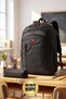 My Polo 2135 School Bag Backpack Water Resistant Black-Red