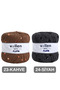 Platinum Sequin Knitting Yarn, Shiny Glitter Crochet and Skewer Compatible Wool, Bitter Brown - 4