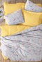 Fitted Sheet Duvet Cover Set Double Size Dreamy Yellow