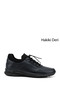 Men's Navy Blue Lace-Up Genuine Leather Comfort Sneaker