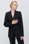 Women's Collarless V-Neck Single Button Blazer Jacket