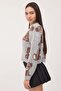 Crew Neck Teddy Bear Patterned Sweater K3447-B6 - 4