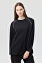Women's Contrast Detail Slit Sweat Top