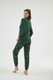 17079 Green Pine Tree Patterned Pajama Set with Elasticated Legs - 4