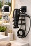 Black Square Adhesive Hook Blow Dryer Hanger Blow Dryer Holder - 4