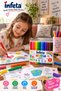 12Pcs Felt-Tip Pen Set Washable Vibrant Colors Durable Tip Kids Coloring Pen - 4