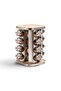 16-Piece Stainless Steel Glass Spice Rack Set with Wooden Lid and Metal Rotating Stand 16-Piece - 3