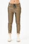Women's Italian Waist Lace-Up Lycra Faux Leather Trousers 38 - 44 Size - 5