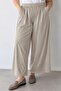 Bella Women's Plus Size High Waist Wide Leg Modal Pants Beige - 3