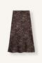 A-Line Leopard Patterned Satin Maxi Skirt (26 Au) - 2
