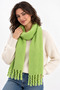 Puffy Green Soft Textured Women's Scarf Shawl Shoulder Shawl 50 cm X 190 cm - 5
