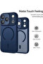 iPhone 17 Pro Max Case Magsafe Matte Surface Semi-Transparent Camera Section Closed Lenses Glass Fullarmor Cover - 3