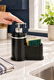 Stylish Silver Detailed Liquid Soap Dispenser with Sponge Holder for Kitchen or Bathroom, Domestic Production - 4