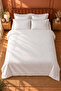 Pearl Garden 100% Cotton Embossed Embroidery 6 Piece Double Luxury Duvet Cover Set - 6