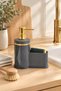Stylish Gold Color Detailed Liquid Soap Dispenser with Sponge Holder for Kitchen or Bathroom, Domestic Production - 5