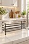 Bathroom Kitchen Organizer Black Metal Spice Rack Stand Countertop Bathroom Organizer - 2