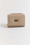 Mink Leather Textured Mini Functional Wallet with Zipper Pockets and Internal Structure Cover