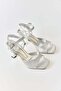 Silver Velvet Textured Shoes with Thin Heels for Practical Use, Suitable for Daily Wear - 2