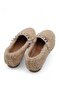Mink Plush Textured Pearl Detailed Single Strap Practical Soft Home Shoes - 5