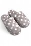 Gray Plush Textured Closed-Front Flexible Soft Winter House Slippers with Non-Slip Sole - 2