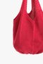 Fuchsia Knitwear Textured Knitted Bag with Internal Structure and Shoulder Strap, Suitable for Daily Use - 2