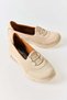 Beige Mesh Textured Flexible Lace-Up Memory Sole Memory Foam Daily Comfort Shoes