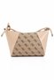 Mink Thin Strap Monogram Patterned Minimal Form Shoulder Bag with Zipper Detail - 3